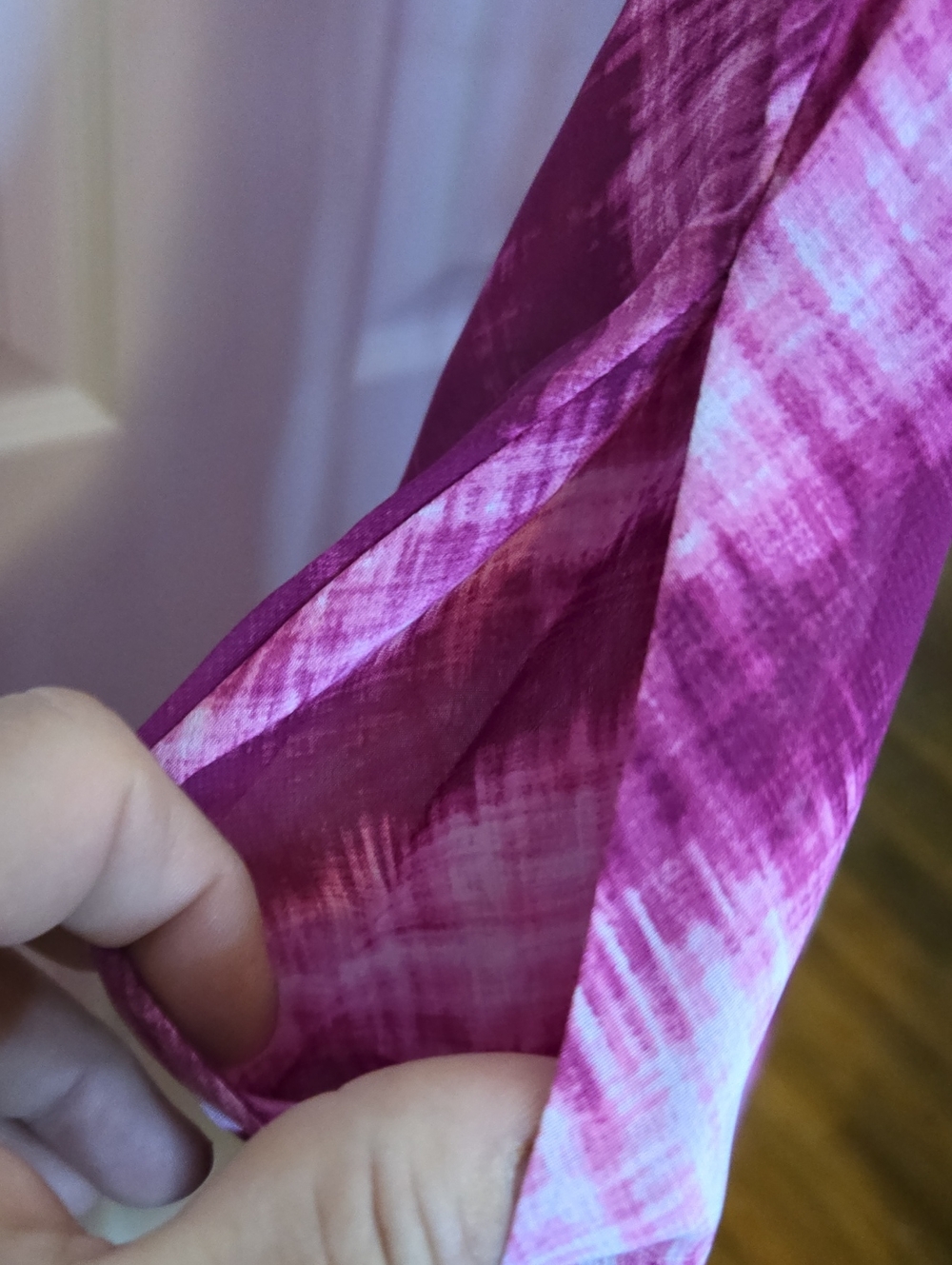 Pink Patterned Midi Tie In Front Cover Up - Picture 5 of 5